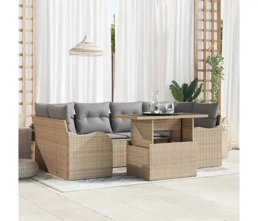 Aia Diivanikomplekt Padjaga 7 Pcs Beež Polürooster