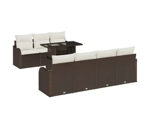 Aia Diivanikomplekt Padjaga 8 Pcs Pruun Polürooster