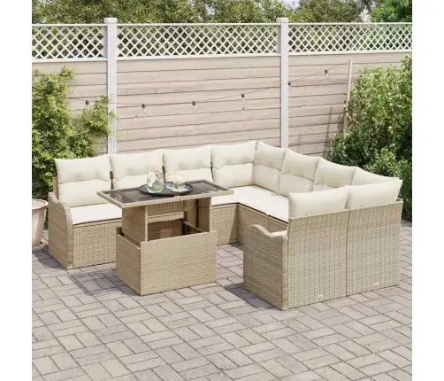 Aia Diivanikomplekt Padjaga 9 Pcs Beež Polürooster