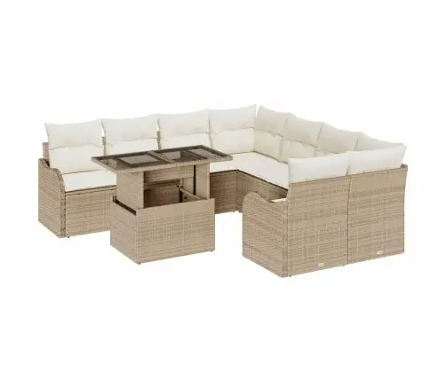 Aia Diivanikomplekt Padjaga 9 Pcs Beež Polürooster