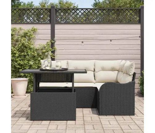 Aia Diivanikomplekt Padjaga 5 Pcs Must Polürooster