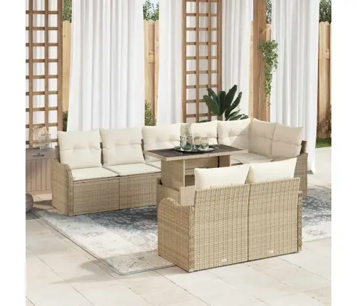 Aia Diivanikomplekt Padjaga 9 Pcs Beež Polürooster