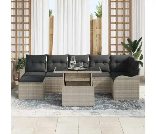 Aia Diivanikomplekt Padjaga 8 Pcs Helehall Polürooster