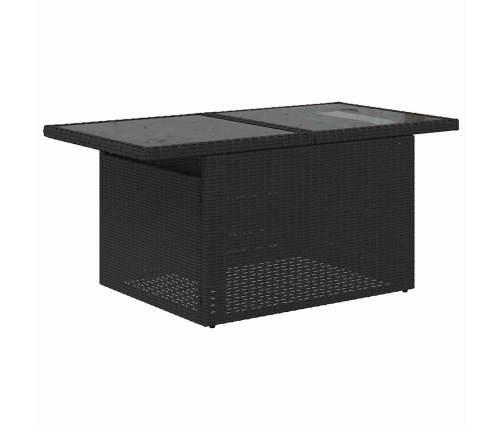 Sodo Sofų Rinkinys Su Pagalve 9 Pcs Juoda Poli Ratanas