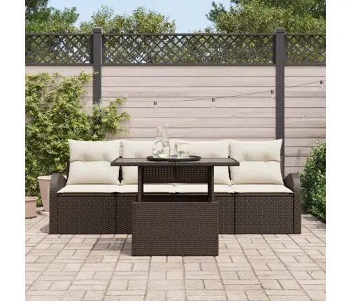 Aia Diivanikomplekt Padjaga 5 Pcs Pruun Polürooster