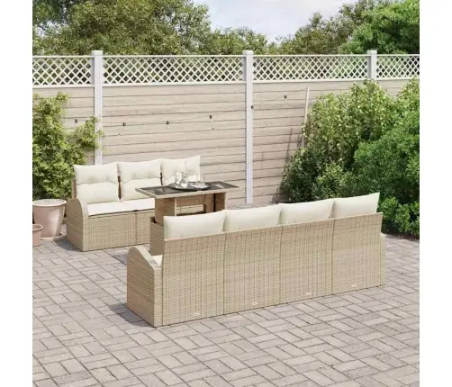 Aia Diivanikomplekt Padjaga 8 Pcs Beež Polürooster