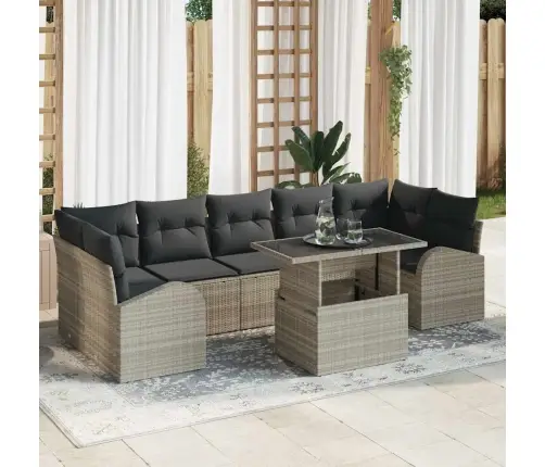 Aia Diivanikomplekt Padjaga 8 Pcs Helehall Polürooster