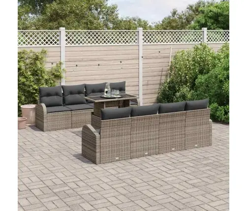 Aia Diivanikomplekt Ladustamisega 9 Pcs Hall Polürotang