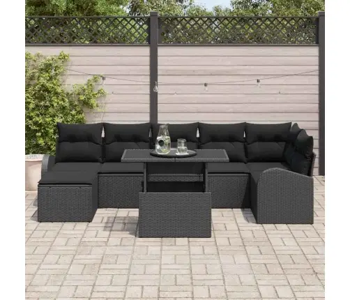 Aia Diivanikomplekt Padjaga 8 Pcs Must