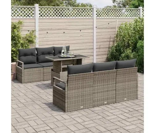 Aia Diivanikomplekt Ladustamisega Padjaga 7 Pcs Hall Polürotang