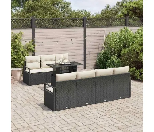 8 Daļu Dārza Dīvānu Komplekts Ar Spilveniem Vidaxl