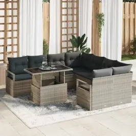 Aia Diivanikomplekt Padjaga 9 Pcs Helehall 100 X 55 X 73 Cm
