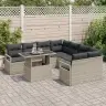 Aia Diivanikomplekt Padjaga 9 Pcs Helehall 100 X 55 X 73 Cm