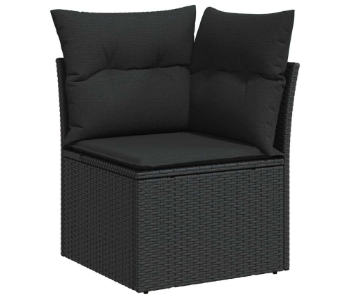Sodo Sofų Rinkinys Su Pagalve 6 Pcs Juoda 100 X 55 X 73 Cm