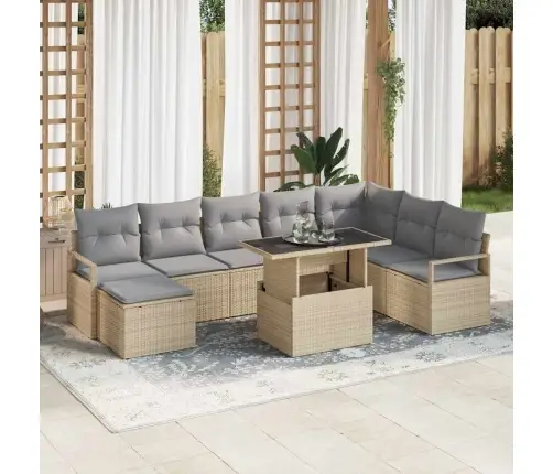 Aia Diivanikomplekt Padjaga 9 Pcs Beež Ja Helehall