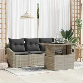 Dārza Dīvānu Komplekts 5 Pcs Gaiši Pelēka 100 X 55 X 73 Cm Vidaxl