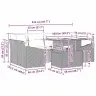 Sodo Sofų Rinkinys 7 Pcs Juoda Ir Kreminė 100 X 55 X 73 Cm