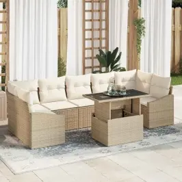 Aia Diivanikomplekt 8 Pcs Beež Ja Kreemjas 100 X 55 X 73 Cm