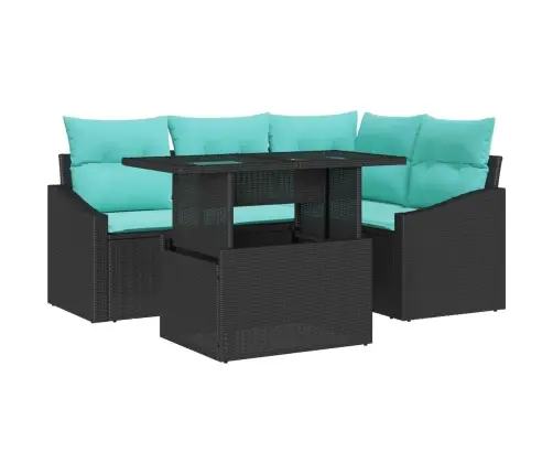 Aia Diivanikomplekt Padjaga 6 Pcs Must Ja Kreemjas