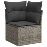 Sodo Sofų Rinkinys Su Pagalve 6 Pcs Pilka 100 X 55 X 73 Cm