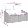 Sodo Sofų Rinkinys Su Pagalve 6 Pcs Pilka 100 X 55 X 73 Cm