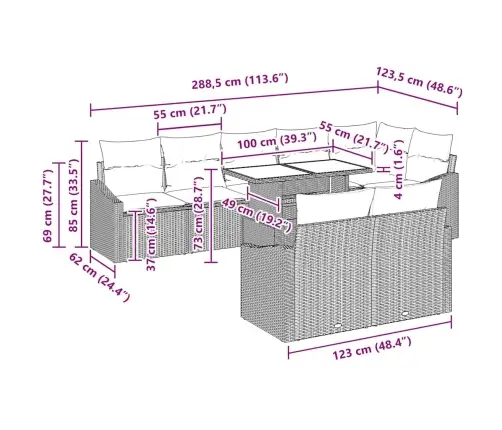 9 Daļu Dārza Dīvānu Komplekts Ar Spilveniem Melnā Polirattanā Vidaxl 9 Daļu Dārza Dīvānu Komplekts Ar Spilveniem Melnā Polirattanā Vidaxl