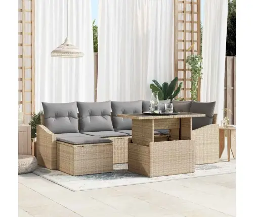 Aia Diivanikomplekt Padjaga 7 Pcs Beež Ja Helehall