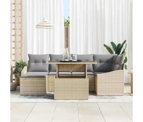 Aia Diivanikomplekt Padjaga 7 Pcs Beež Ja Helehall