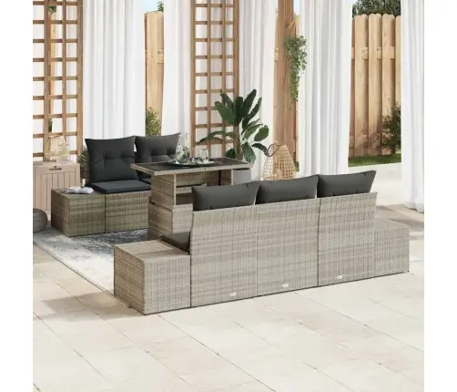 Diivanikomplekt Padjaga 6 Pcs Helehall Polürotang