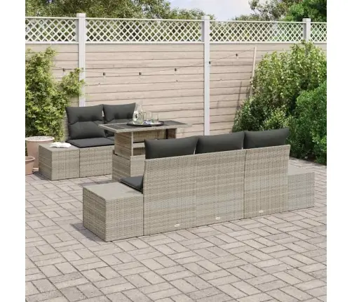 Diivanikomplekt Padjaga 6 Pcs Helehall Polürotang