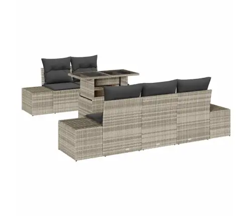 Diivanikomplekt Padjaga 6 Pcs Helehall Polürotang