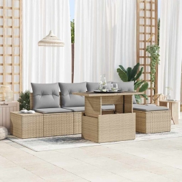 Aia Diivanikomplekt Padjaga 6 Pcs Beež Ja Helehall