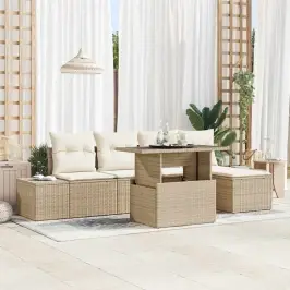 Aia Diivanikomplekt Padjaga 6 Pcs Beež Ja Kreemjas