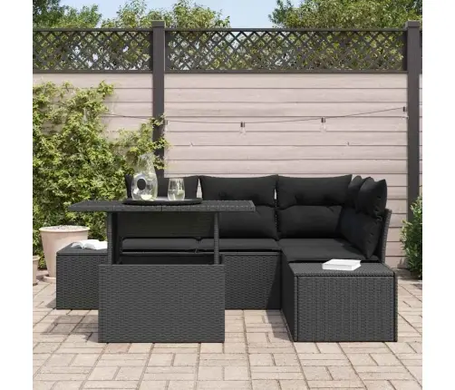 Aia Diivanikomplekt Padjaga 5 Pcs Must 100 X 55 X 73 Cm