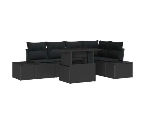 Aia Diivanikomplekt Padjaga 6 Pcs Must Polürooster