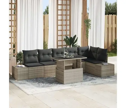 Aia Diivanikomplekt Padjaga 7 Pcs Helehall 100 X 55 X 73 Cm