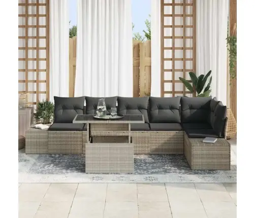 Aia Diivanikomplekt Padjaga 7 Pcs Helehall 100 X 55 X 73 Cm