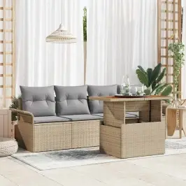 Aia Diivanikomplekt 5 Pcs Beež Ja Helehall 100 X 55 X 73 Cm