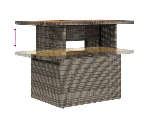 Sodo Sofų Rinkinys Su Pagalve 6 Pcs Pilka 100 X 55 X 73 Cm