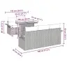 Sodo Sofų Rinkinys Su Pagalve 6 Pcs Pilka 100 X 55 X 73 Cm