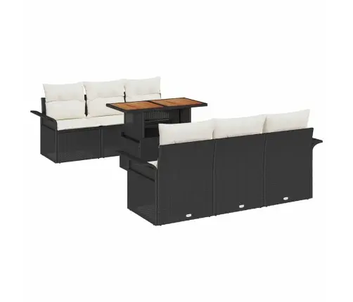 Aia Diivanikomplekt Padjaga 7 Pcs Must Ja Kreemjas