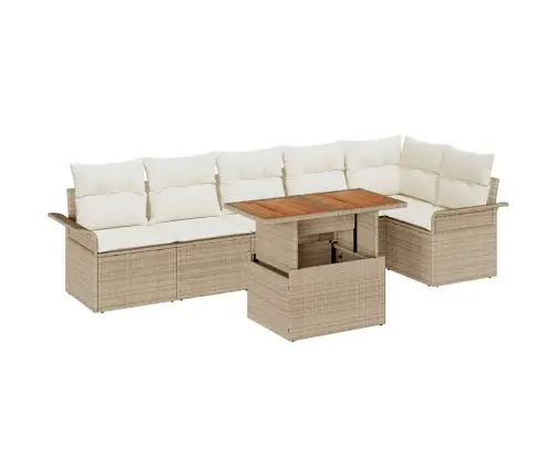 Aia Diivanikomplekt 7 Pcs Beež Ja Kreemjas 100 X 55 X 73 Cm Aia Diivanikomplekt 7 Pcs Beež Ja Kreemjas 100 X 55 X 73 Cm