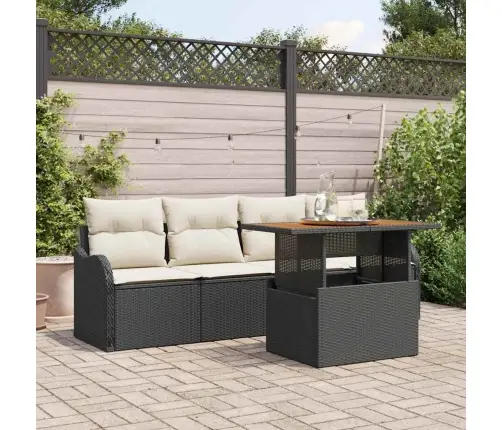 Aia Diivanikomplekt 5 Pcs Must Ja Kreemjas 100 X 55 X 73 Cm Aia Diivanikomplekt 5 Pcs Must Ja Kreemjas 100 X 55 X 73 Cm