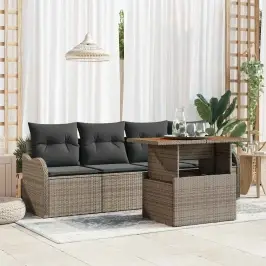 Dārza Dīvānu Komplekts 5 Pcs Pelēka 100 X 55 X 73 Cm Vidaxl