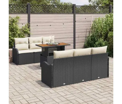 Aia Diivanikomplekt Padjaga 7 Pcs Must Ja Kreemjas