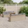 Aia Diivanikomplekt Padjaga 7 Pcs Beež Ja Helehall Aia Diivanikomplekt Padjaga 7 Pcs Beež Ja Helehall