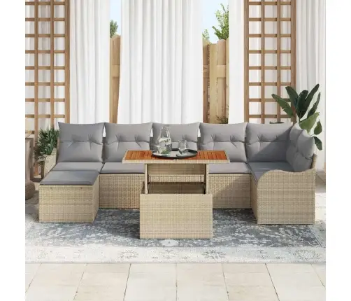 Aia Diivanikomplekt Padjaga 8 Pcs Beež Ja Helehall