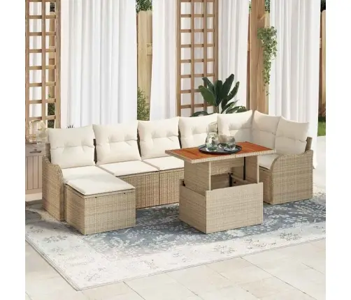 Aia Diivanikomplekt Padjaga 8 Pcs Beež Ja Kreemjas