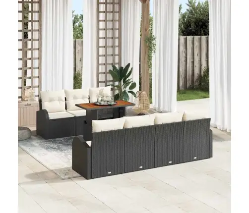 Aia Diivanikomplekt Padjaga 8 Pcs Must Ja Kreemjas