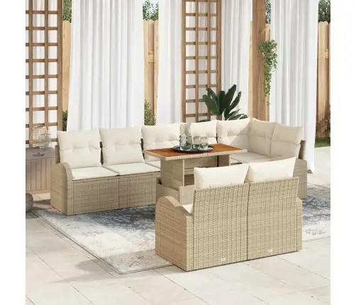 Aia Diivanikomplekt Padjaga 9 Pcs Beež Ja Kreemjas